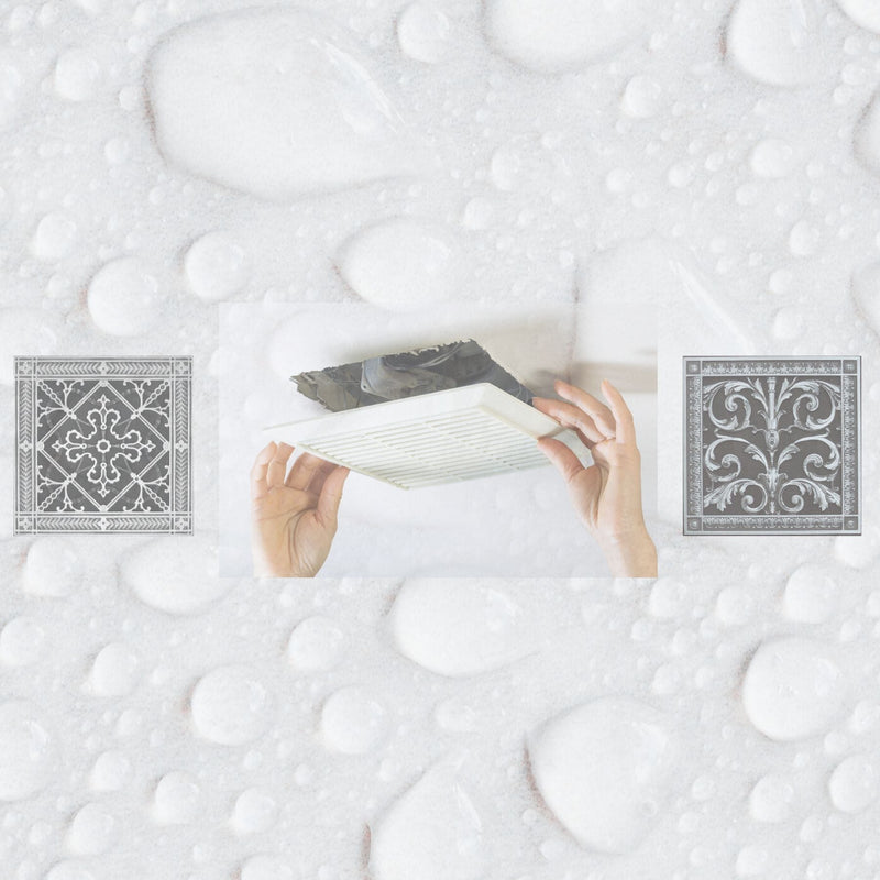 The Finishing Touch to a Powder Room Remodel... Decorative Exhaust Fan Covers by Beaux-Arts Classic Products