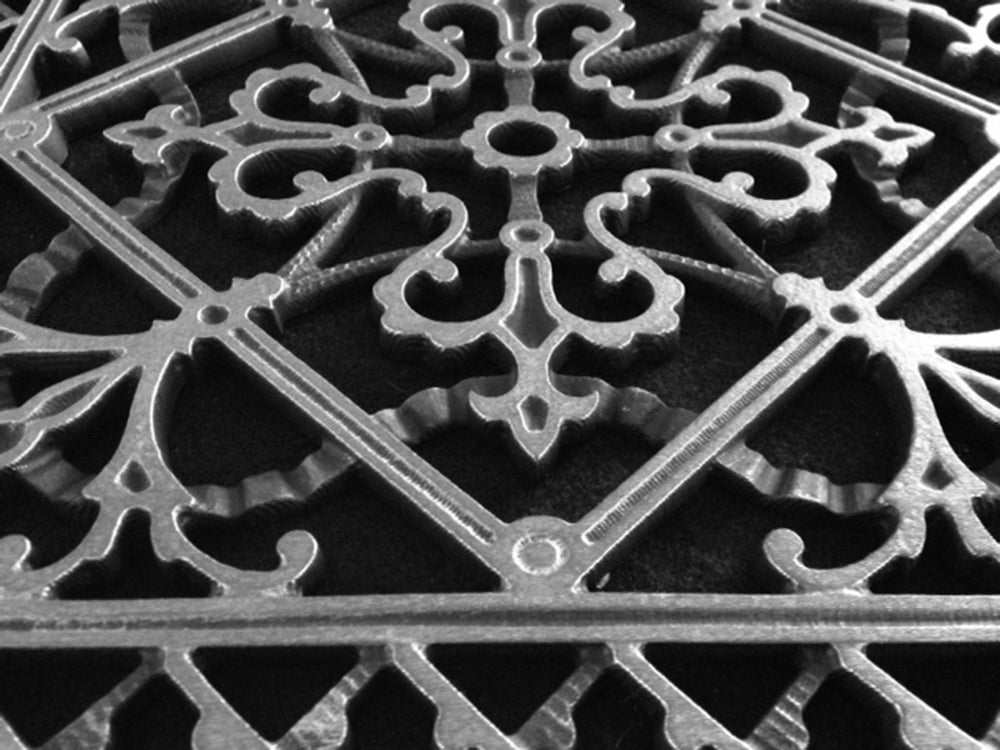 close up of Craftsman style grille | Beaux-Arts Vent cover