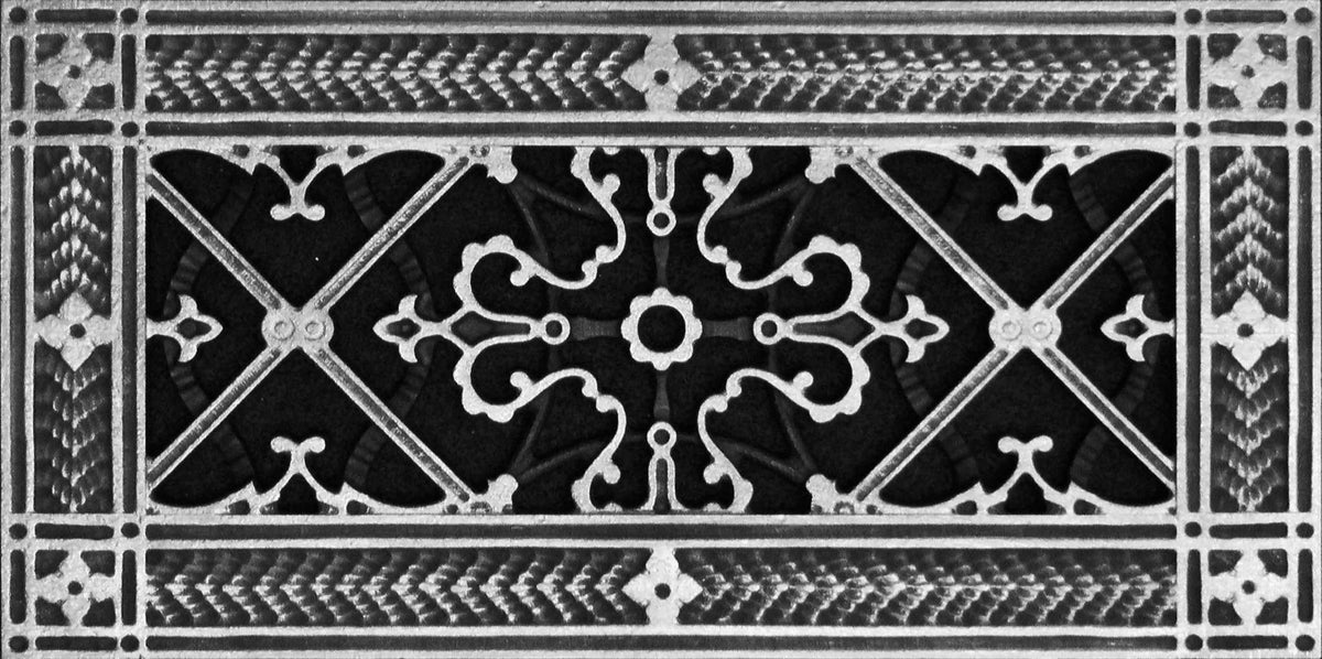 Vent cover in nickel - Craftsman style grille by Beaux-Arts