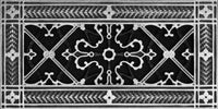 Vent cover in nickel - Craftsman style grille by Beaux-Arts
