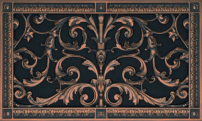 10x18 rubbed bronze decorative vent cover made by Beaux-Arts Classic Products. Unique home accent