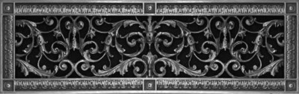 French Style-Louis XIV Grille:  Covers a 6"x24" Duct/Opening | Vent Cover