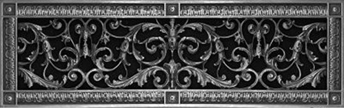 French Style-Louis XIV Grille:  Covers a 6"x24" Duct/Opening | Vent Cover