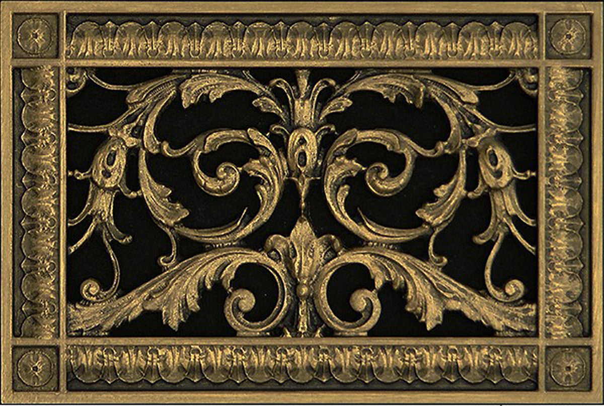 Louis XIV style vent cover by Beaux-Arts Classic Products | Decorative grille to cover a 6"x10" duct