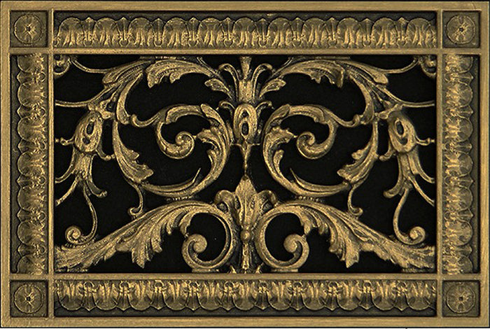 Louis XIV style vent cover by Beaux-Arts Classic Products | Decorative grille to cover a 6"x10" duct