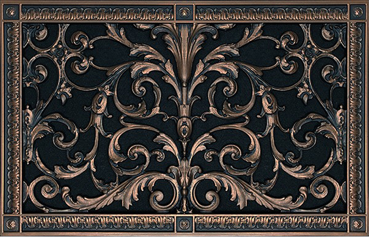 French Style-Louis XIV Grille:  Covers a 12"x20" Duct/Opening | Vent Cover