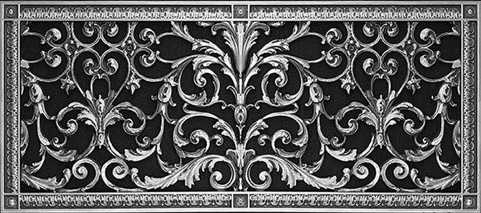 French Style-Louis XIV Grille:  Covers a 12"x30" Duct/Opening | Vent Cover