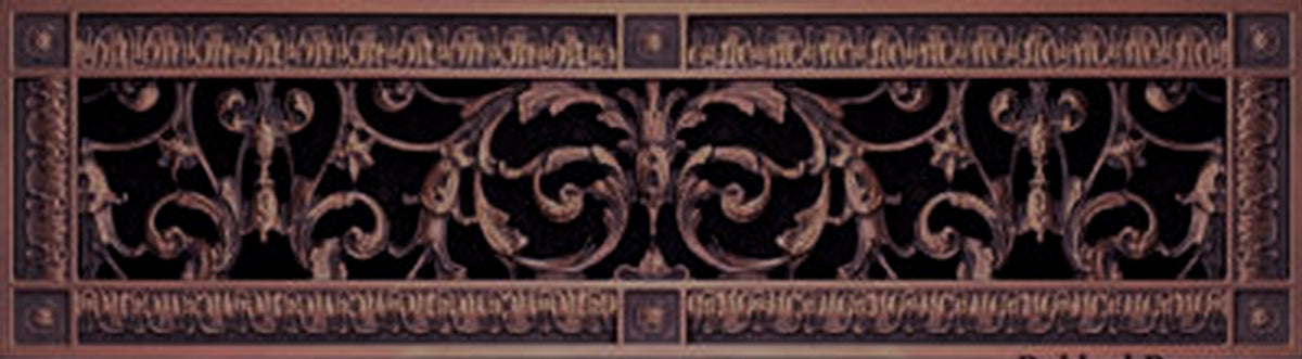 French Style-Louis XIV Grille:  Covers a 4"x20" Duct/Opening | Vent Cover