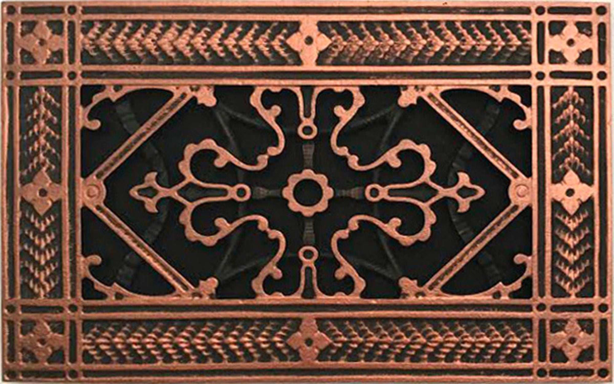 Vent cover | Craftsman style | aged copper |Beaux-Arts