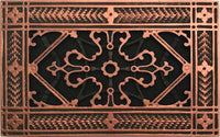 Vent cover | Craftsman style | aged copper |Beaux-Arts