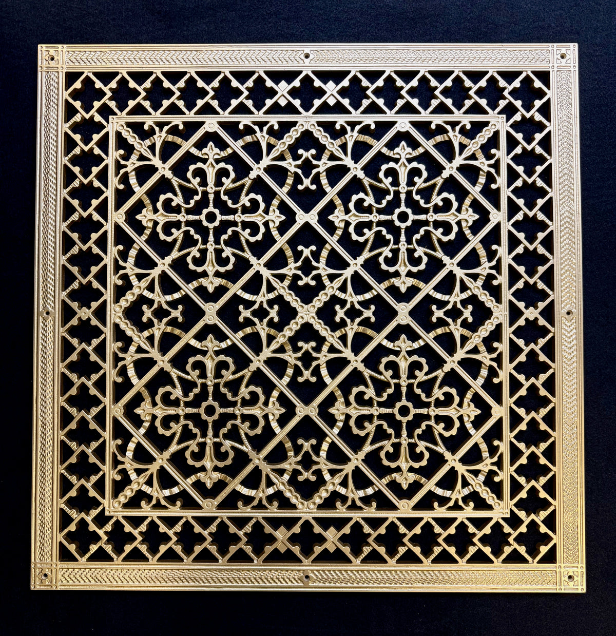 Craftsman Style Grille:  Covers a 24"x24" Duct/Opening | Vent Cover