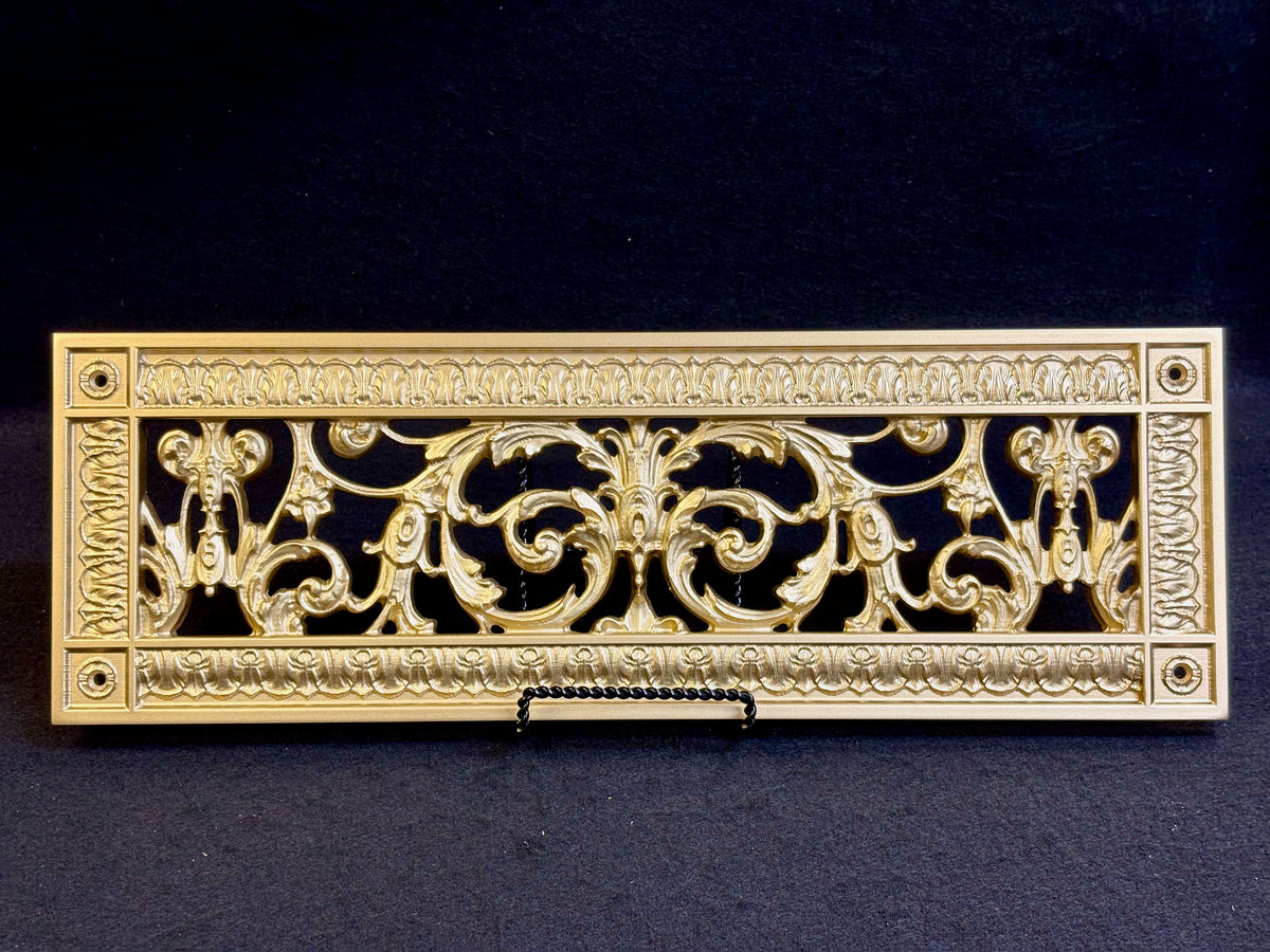 French Style-Louis XIV Grille:  Covers a 4"x16" Duct/Opening | Vent Cover