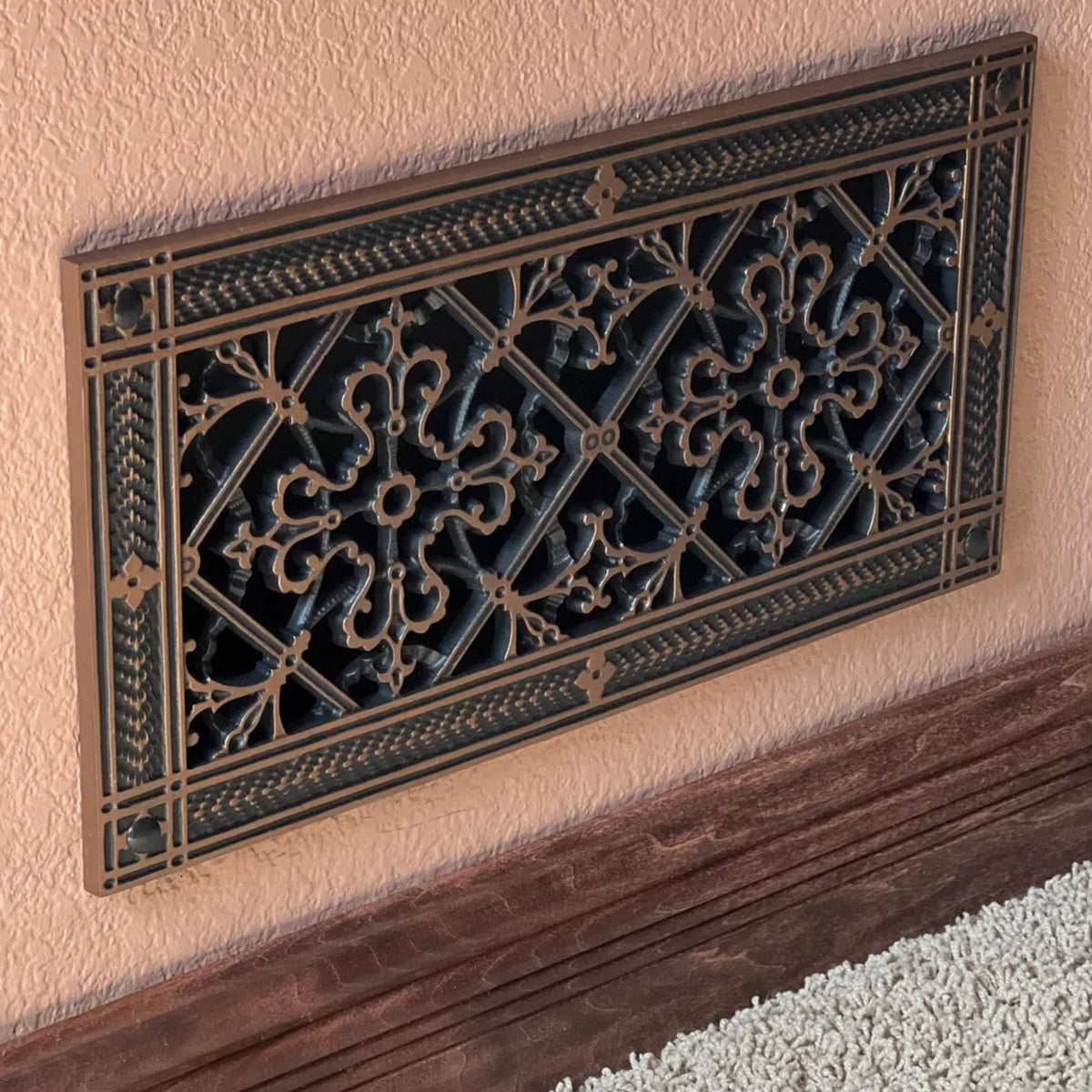 Craftsman Style Grille:  Covers a 6"x14" Duct/Opening | Vent Cover