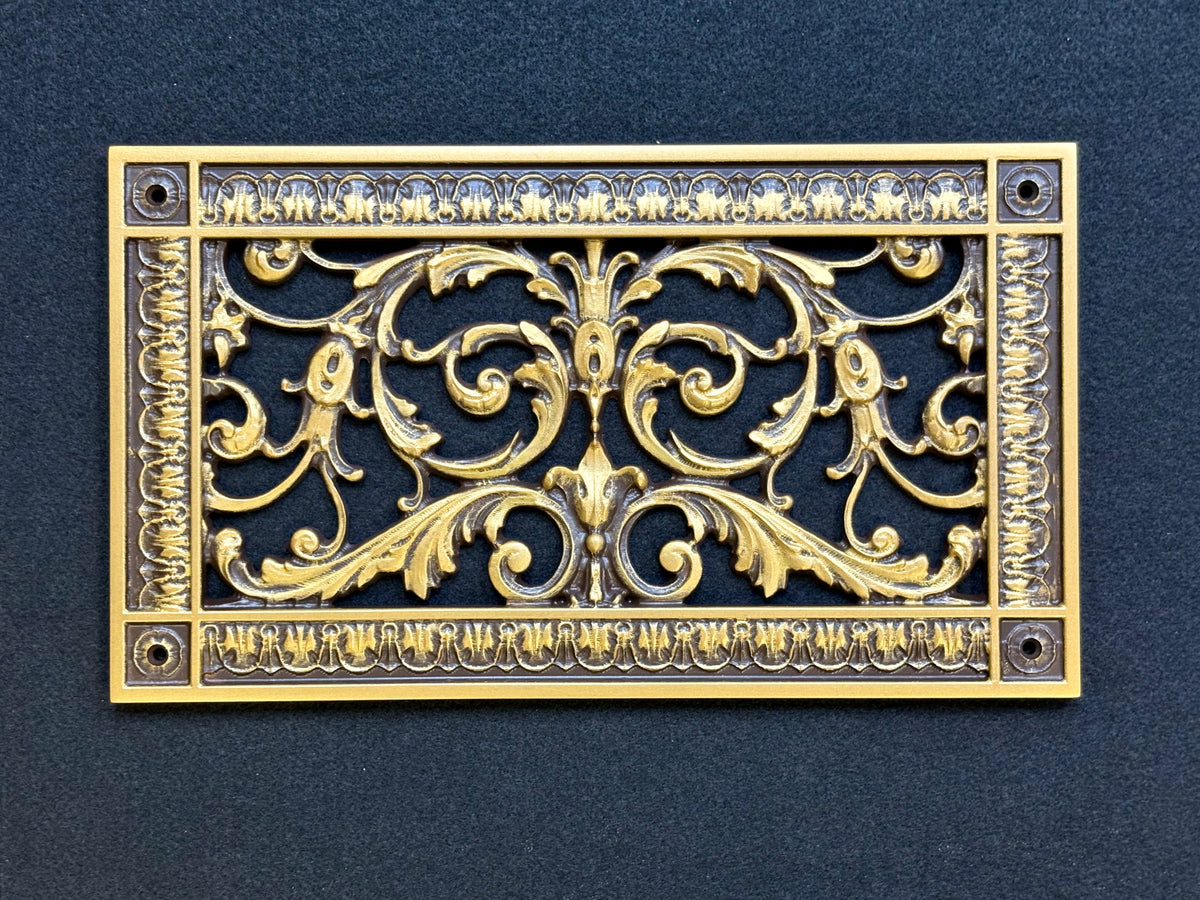 French Style-Louis XIV Grille:  Covers a 6"x12" Duct/Opening | Vent Cover