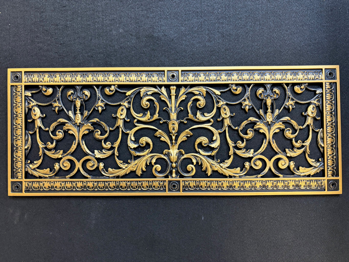 French Style-Louis XIV Grille:  Covers a 6"x20" Duct/Opening | Vent Cover
