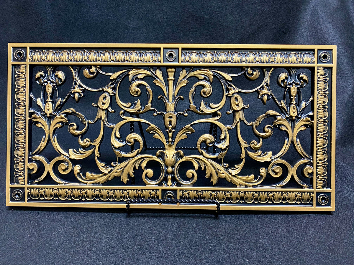 French Style-Louis XIV Grille:  Covers an 8"x18" Duct/Opening | Vent Cover