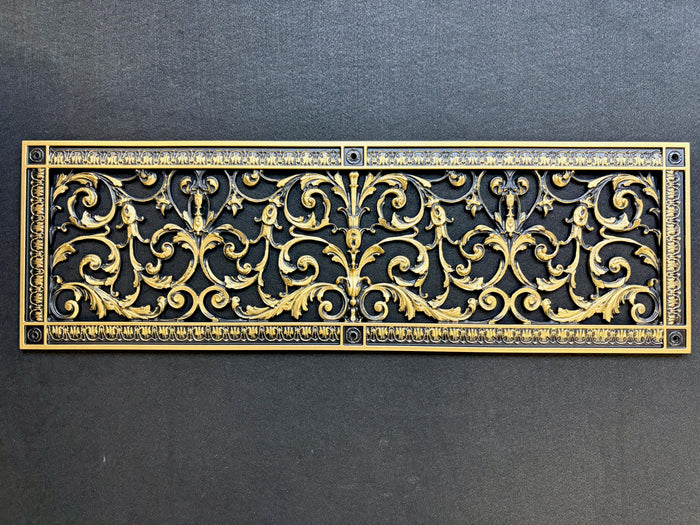 French Style-Louis XIV Grille:  Covers an 8"x30" Duct/Opening | Vent Cover