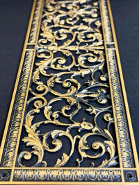 French Style-Louis XIV Grille:  Covers an 8"x30" Duct/Opening | Vent Cover