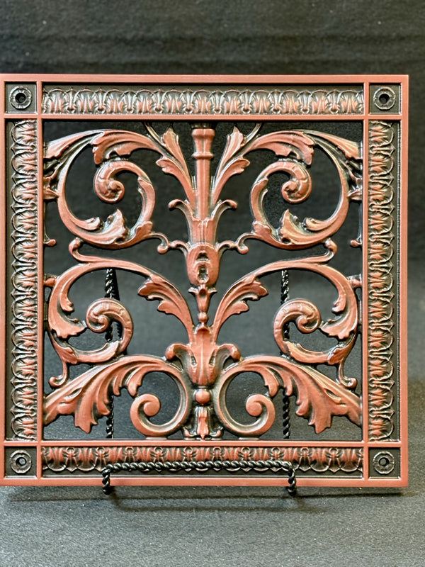 French Style-Louis XIV Grille:  Covers an 8"x8" Duct/Opening | Vent Cover