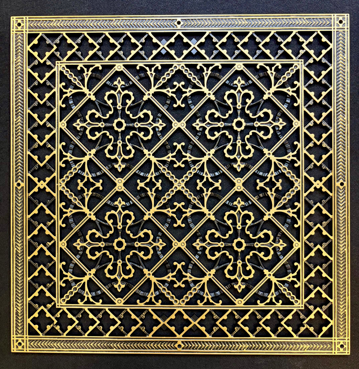 Craftsman Style Grille:  Covers a 24"x24" Duct/Opening | Vent Cover