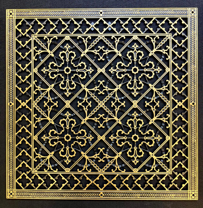 Craftsman Style Grille:  Covers a 24"x24" Duct/Opening | Vent Cover