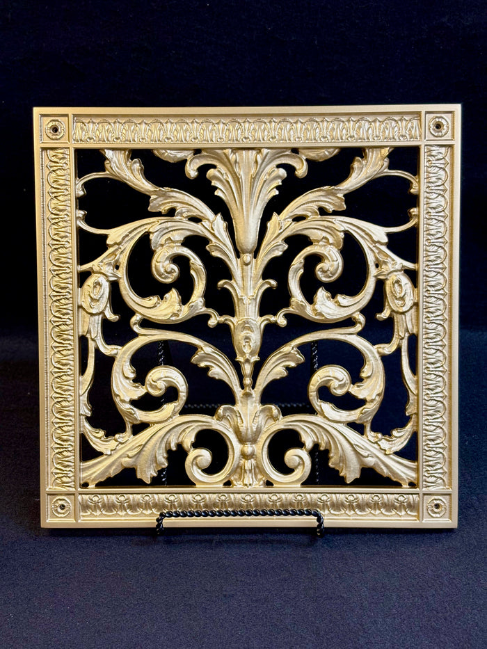 French Style-Louis XIV Grille:  Covers a 12"x12" Duct/Opening | Vent Cover