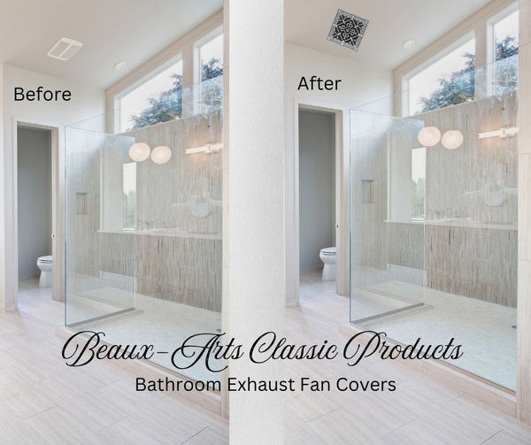 Exhaust Fan Cover | Craftsman Style Decorative Bathroom Fan Cover