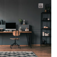 Empire style vent cover installed in a home office. 