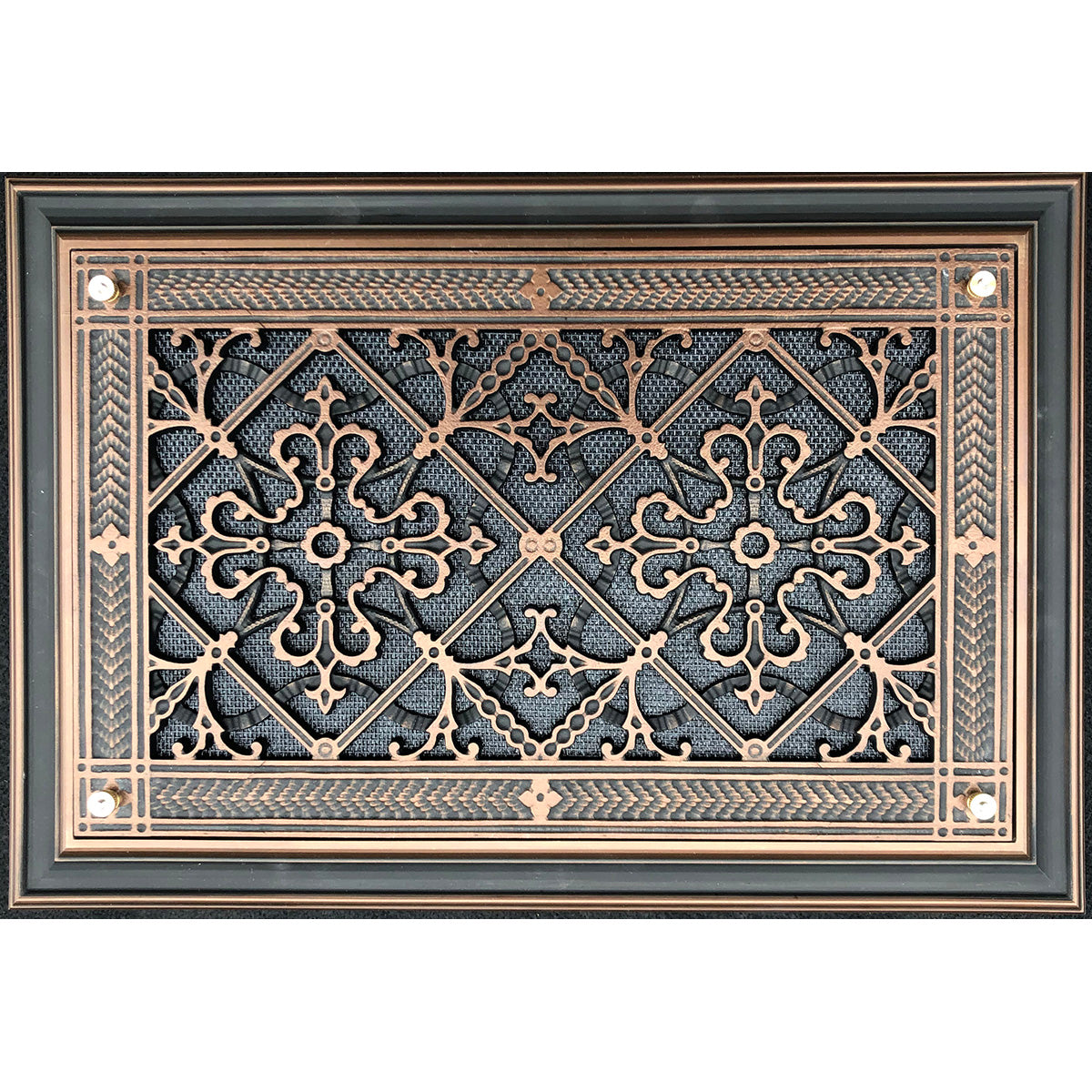 Beaux-Arts foundation vent in rubbed bronze, Craftsman style. For use on your homes' exterior - traditional and encapsulated crawl spaces