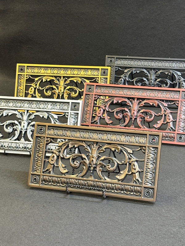 French Style-Louis XIV Grille:  Covers a 4"x10" Duct/Opening | Vent Cover