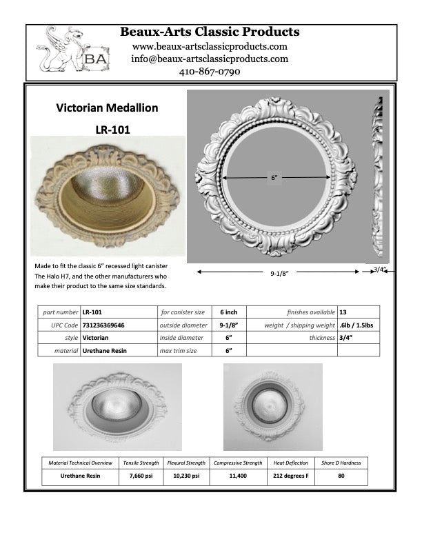 Recessed Lighting Trim for 6" Canister (LR-101) Victorian