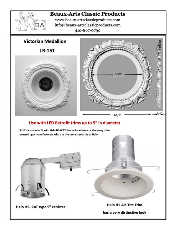 Recessed Lighting Trim for 5" Canisters ( LR-151)