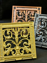 bright gold-nickel-copper resin decorative exhaust fan covers by Beaux-Arts Classic Products 