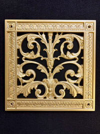 Bright gold Louis XIV style resin exhaust fan cover by Beaux-Arts Classic Products