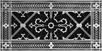 Vent cover in nickel - Craftsman style grille by Beaux-Arts 