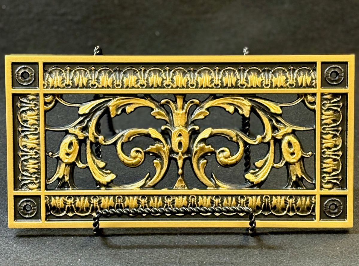 French Style-Louis XIV Grille:  Covers a 4"x10" Duct/Opening | Vent Cover