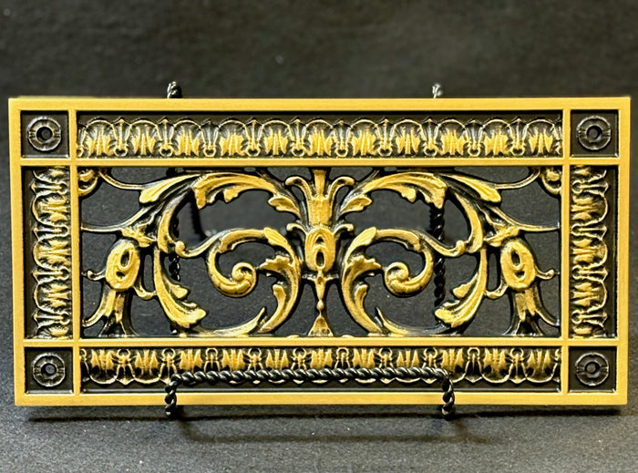 French Style-Louis XIV Grille:  Covers a 4"x10" Duct/Opening | Vent Cover