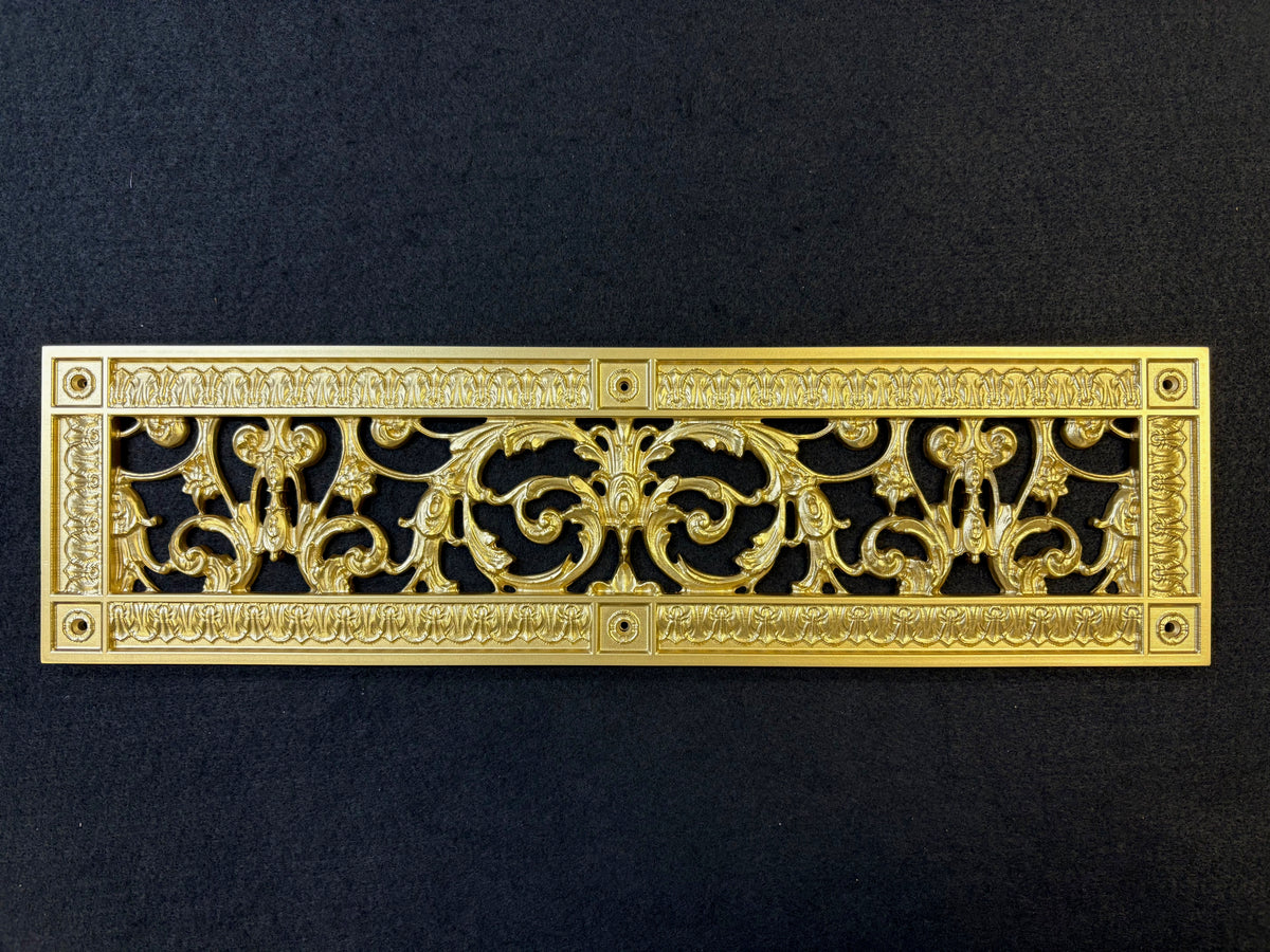 French Style-Louis XIV Grille:  Covers a 4"x20" Duct/Opening | Vent Cover