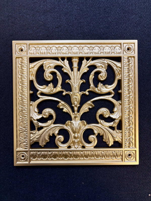 French Style-Louis XIV Grille:  Covers an 8"x8" Duct/Opening | Vent Cover