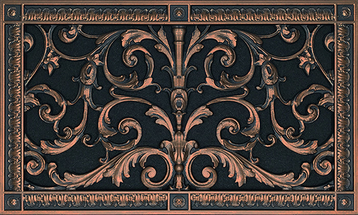 10x18 rubbed bronze decorative vent cover made by Beaux-Arts Classic Products. Unique home accent