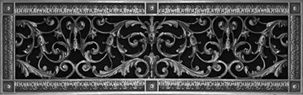 French Style-Louis XIV Grille:  Covers a 6"x24" Duct/Opening | Vent Cover