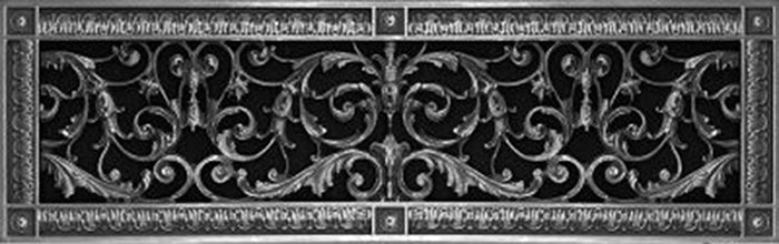 French Style-Louis XIV Grille:  Covers a 6"x24" Duct/Opening | Vent Cover