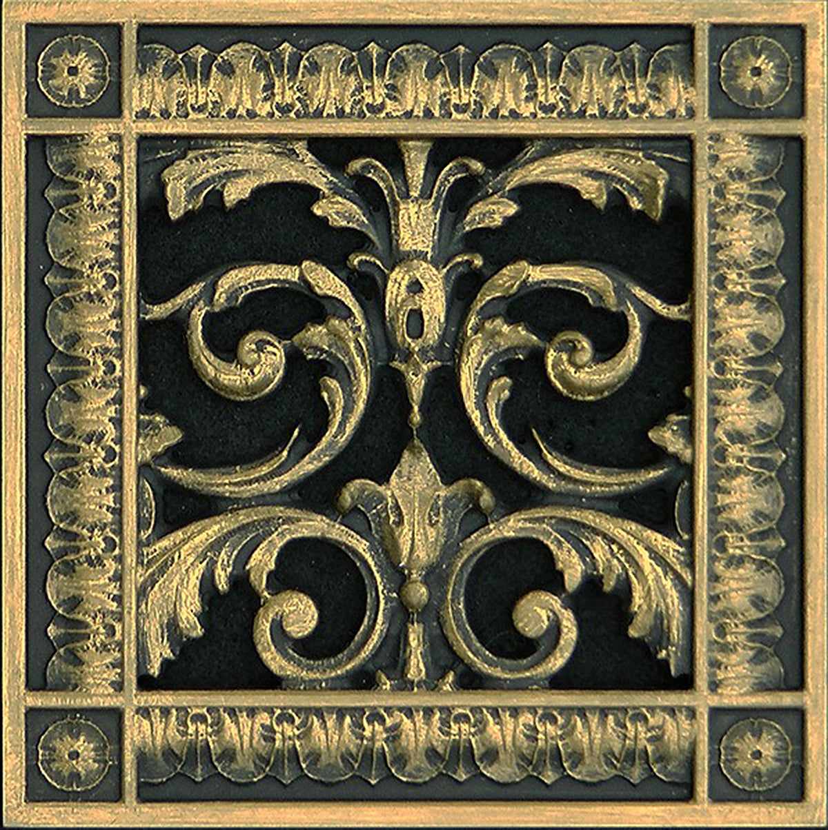 French Style-Louis XIV Grille:  Covers a 6"x6" Duct/Opening | Vent Cover