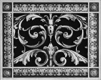 Louis XIV style vent cover for a 6"x8" duct by Beaux-Arts Classic Products 