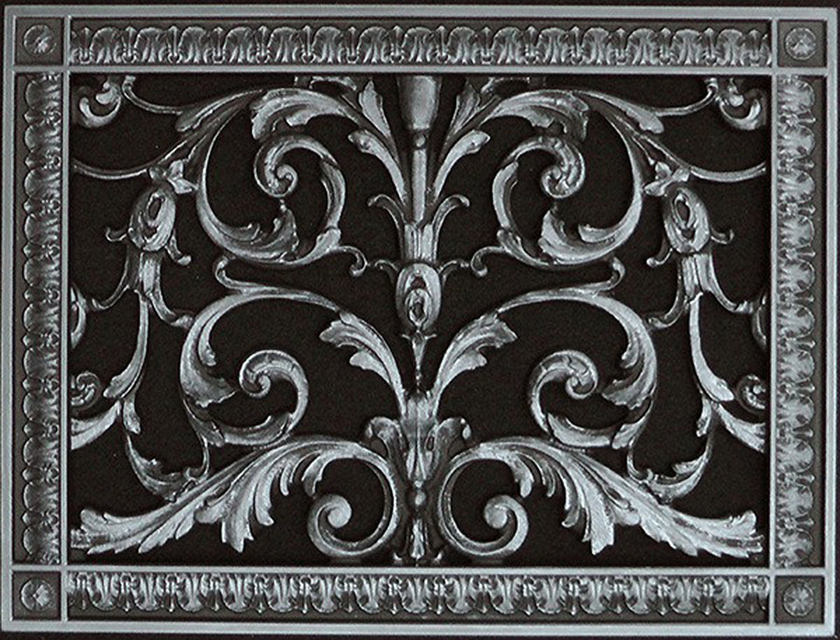 Louis XIV style vent cover by Beaux-Arts | Decorative grille to cover an 8"x12" duct