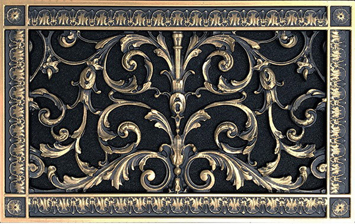 French Style-Louis XIV Grille:  Coves an 8"x14" Duct/Opening | Vent Cover