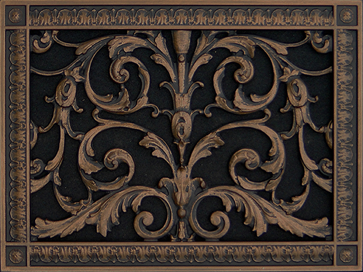 Louis XIV style vent cover for 10x14" duct by Beaux-Arts Classic Products