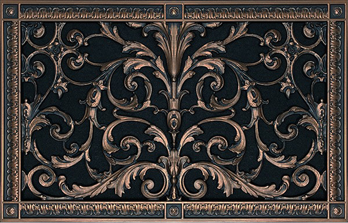 French Style-Louis XIV Grille:  Covers a 12"x20" Duct/Opening | Vent Cover