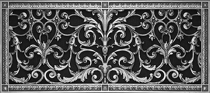 French Style-Louis XIV Grille:  Covers a 12"x30" Duct/Opening | Vent Cover