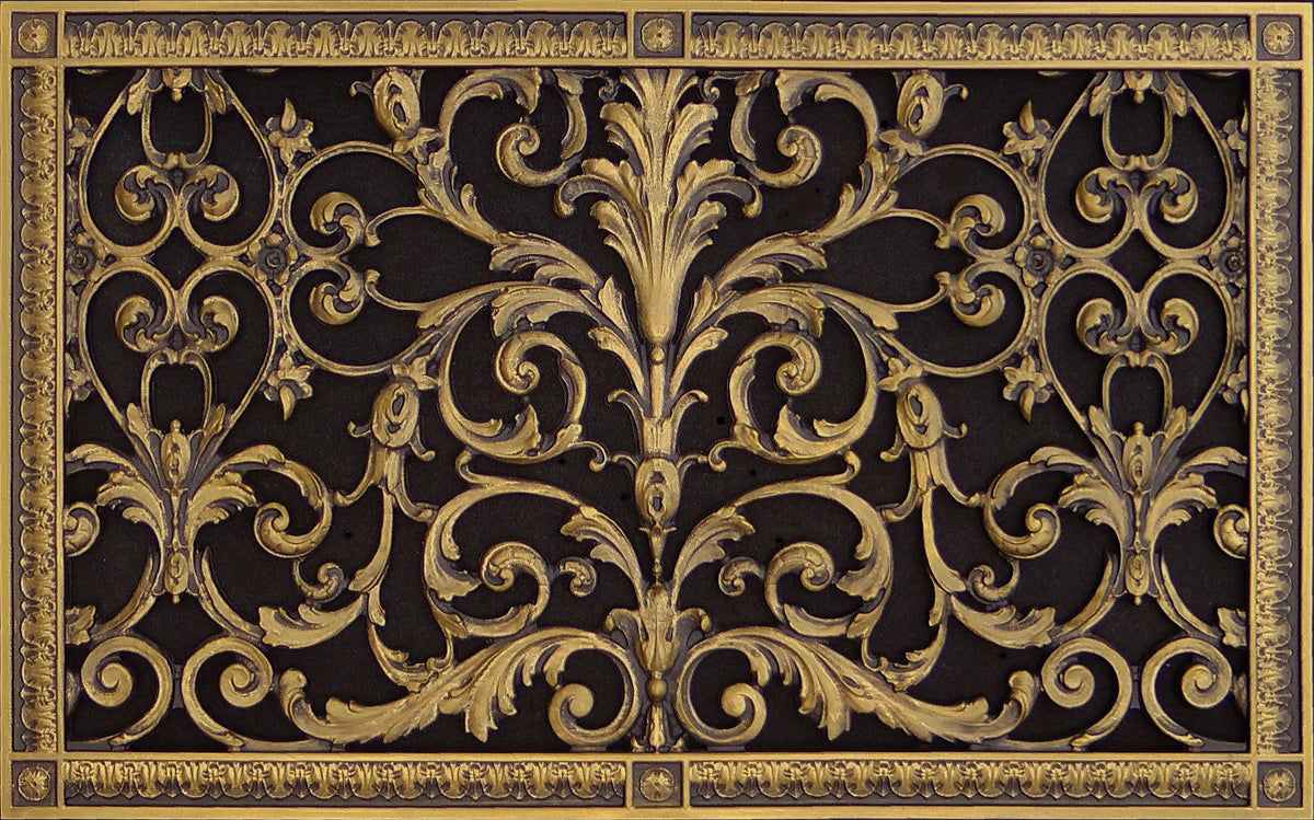 French Style-Louis XIV Grille:  Covers a 14"x24" Duct/Opening | Vent Cover